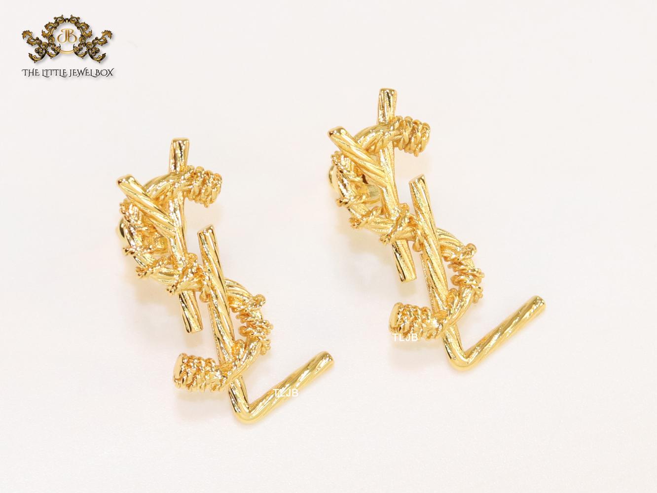 Alphabet Y & L studs glossy 25 mm length (small)