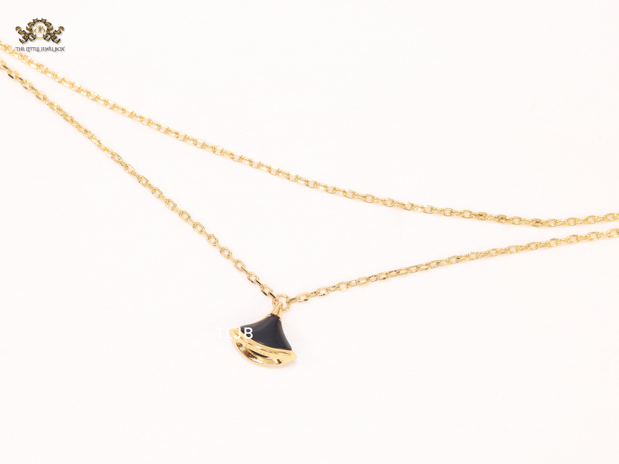 Alphabet B  sleek chain bracelet black