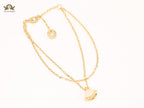 Alphabet B  sleek chain bracelet white
