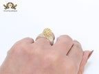 Alphabet CD queen ring with cz