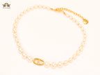Alphabet CD pearl necklace