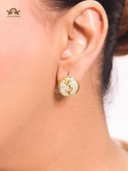 Alphabet Y & L small gold CZ studs
