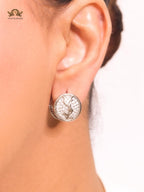 Alphabet Y & L small platinum plated CZ studs
