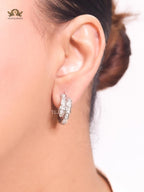 Silver plated serpentine hoops