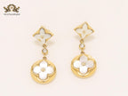 MOP white and gold earrings