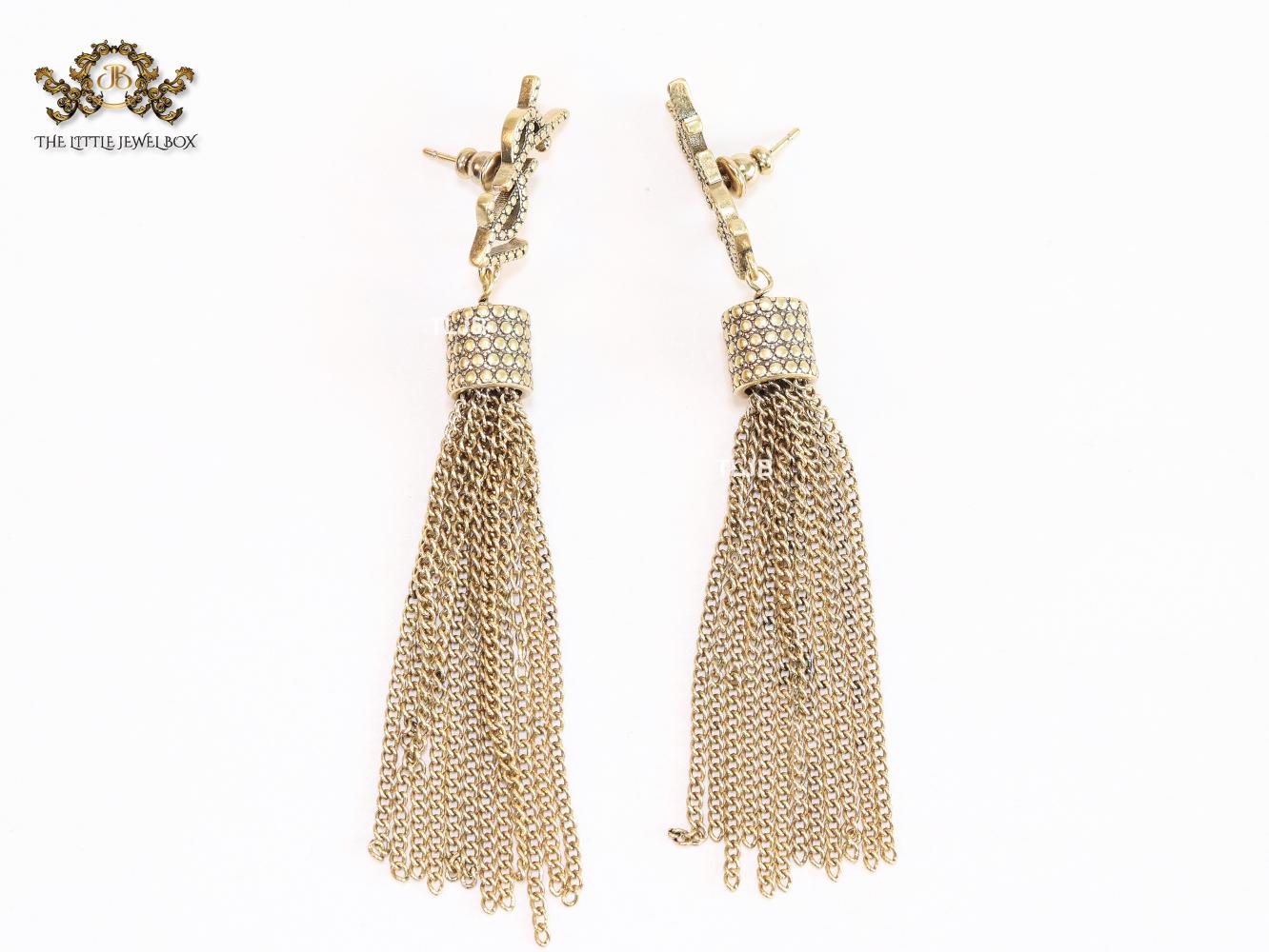 Alphabet Y & L tassel danglers