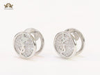 Alphabet Y & L small platinum plated CZ studs