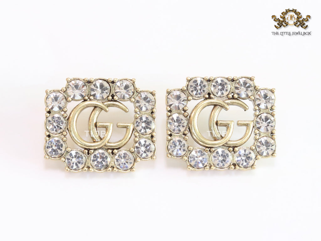 Double G rustic CZ studs