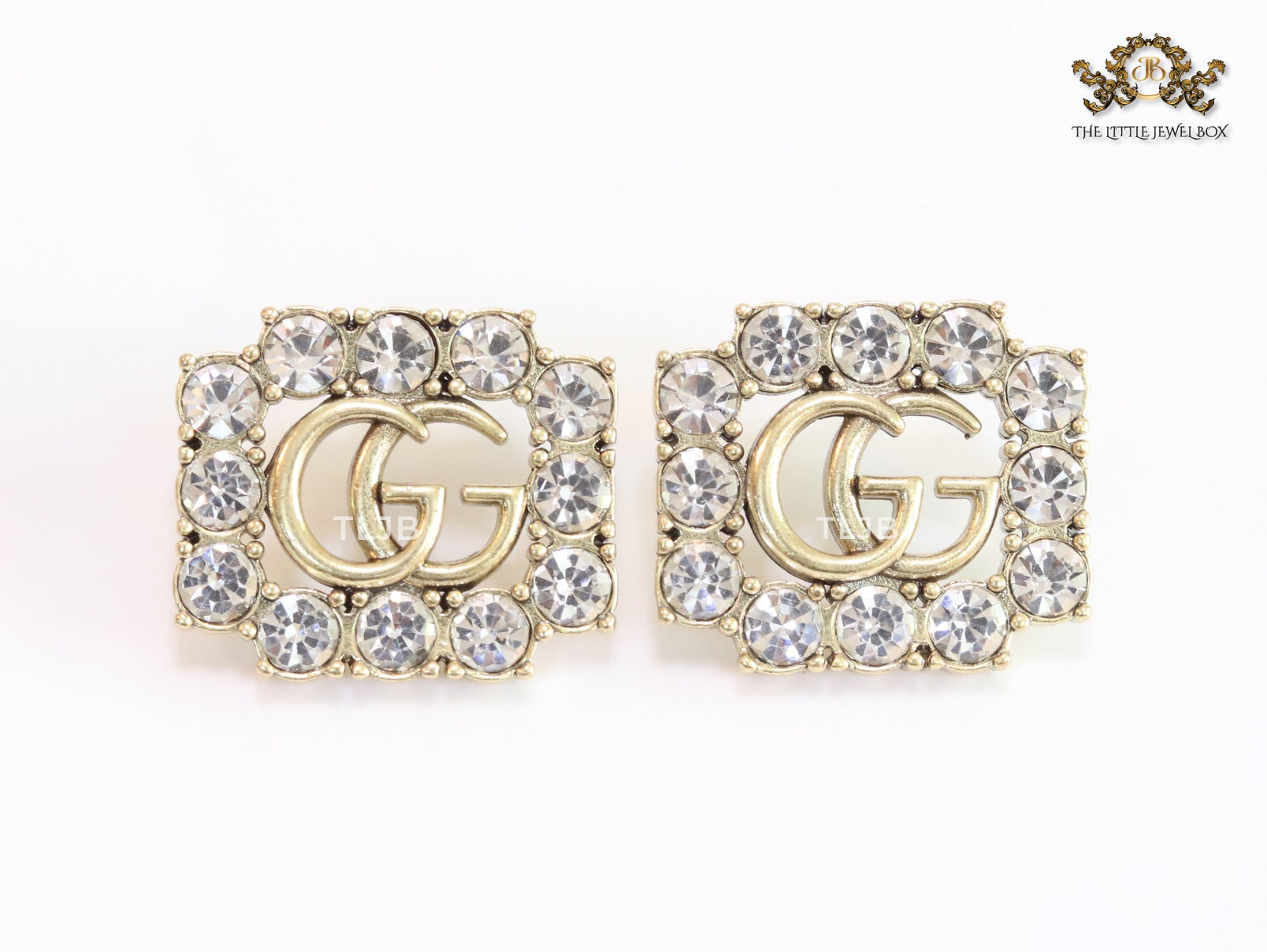Double G rustic CZ studs