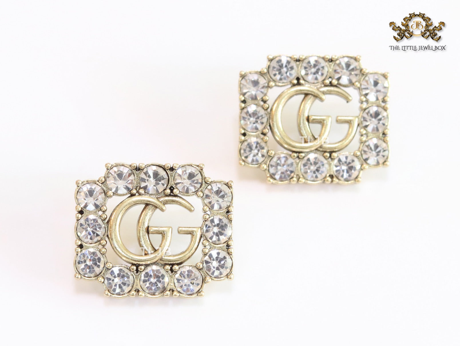 Double G rustic CZ studs