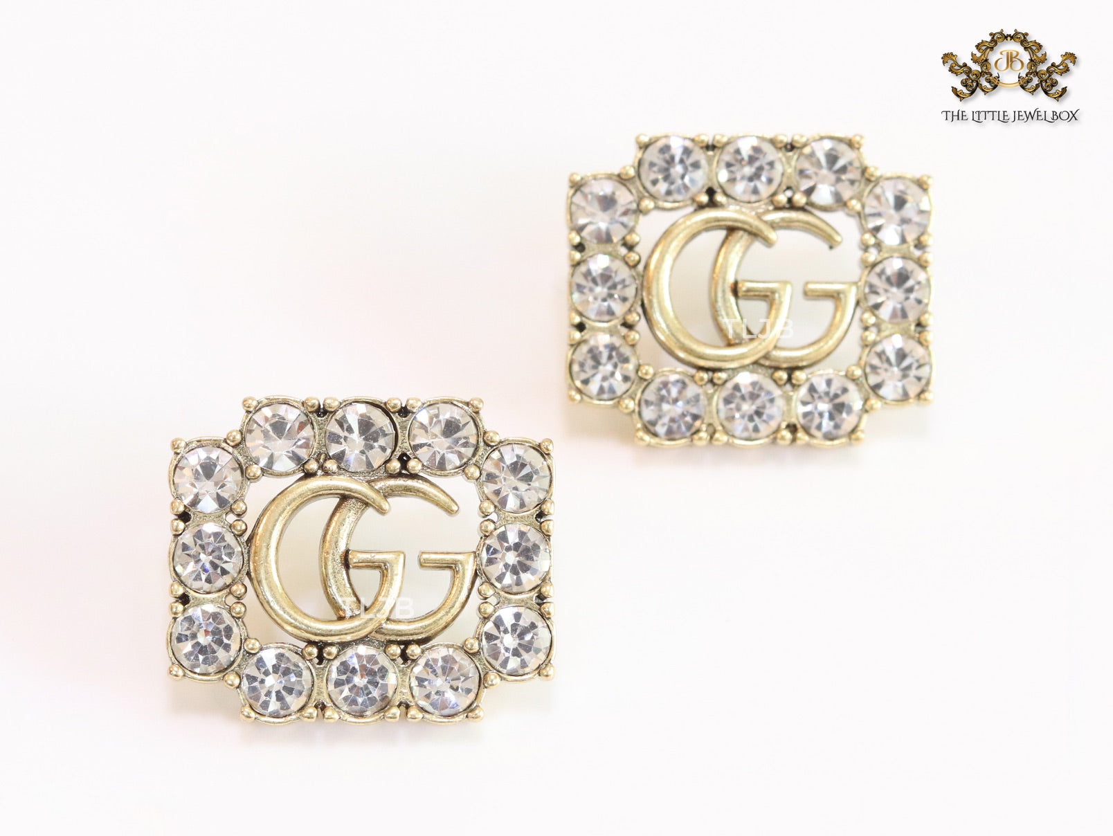 Double G rustic CZ studs