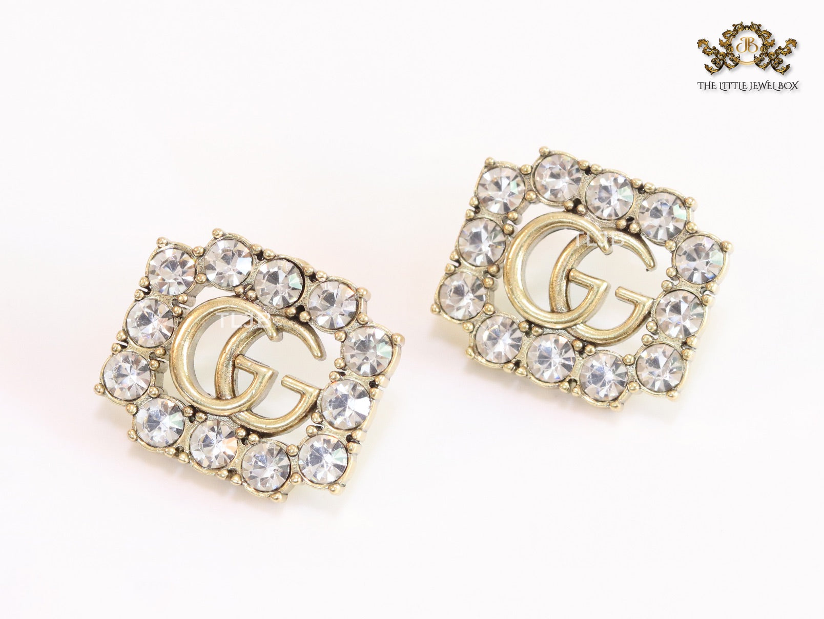 Double G rustic CZ studs