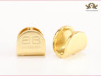 Gold double B studs