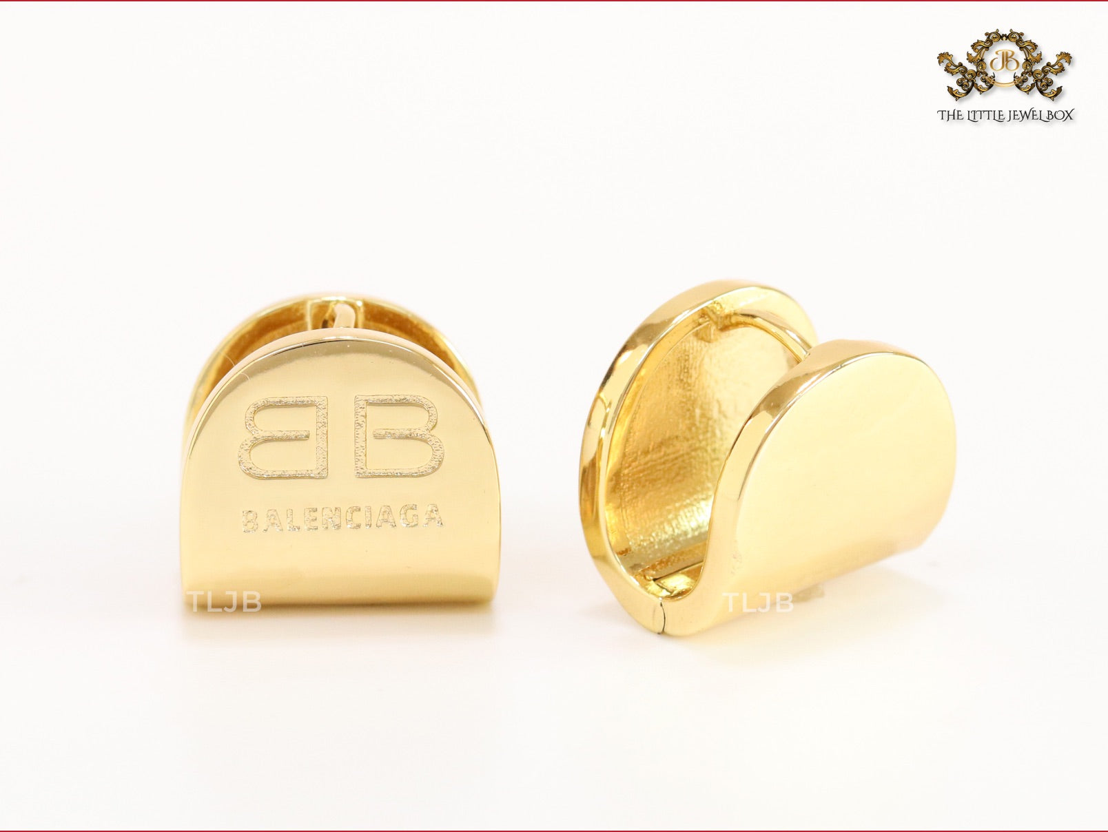 Gold double B studs