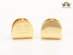 Gold double B studs