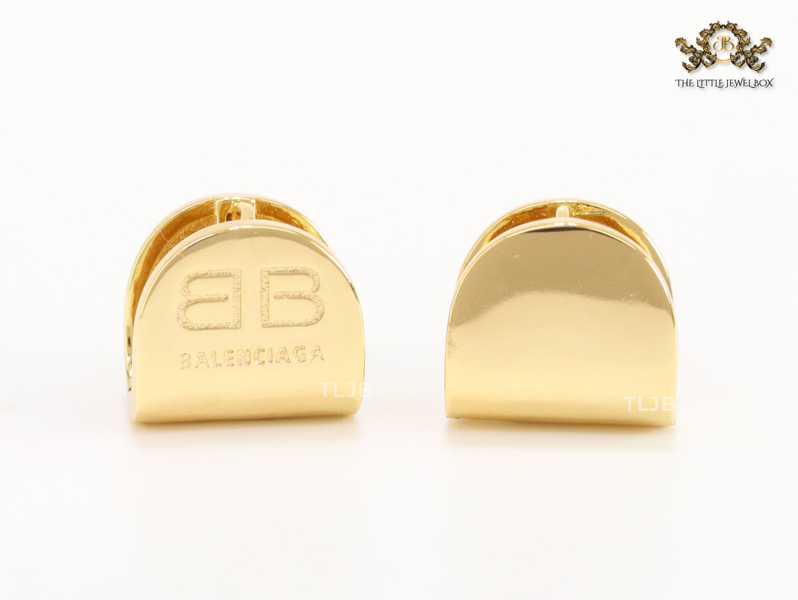Gold double B studs