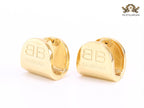 Gold double B studs