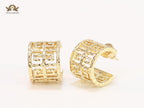 Double F gold small hoops
