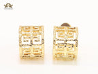 Double F gold small hoops