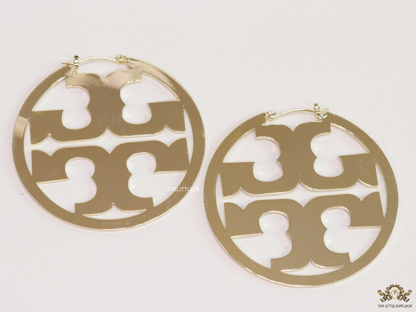 Designer gold plated hoop earrings