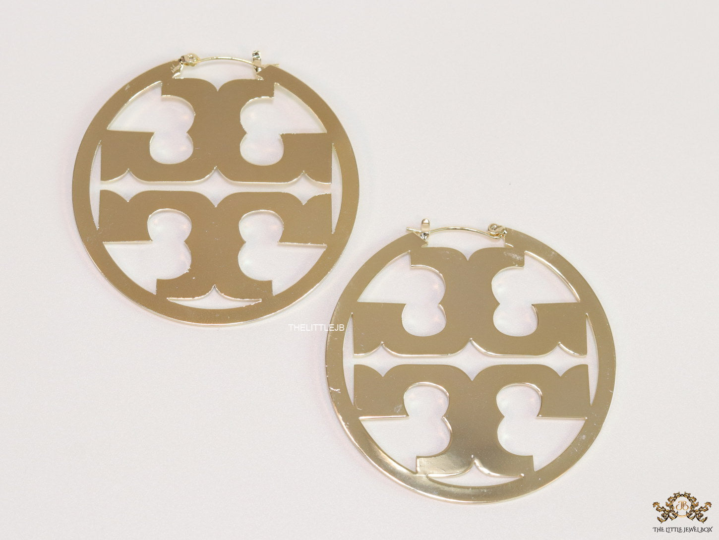 Designer gold plated hoop earrings