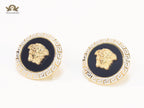 Medusa black and white studs