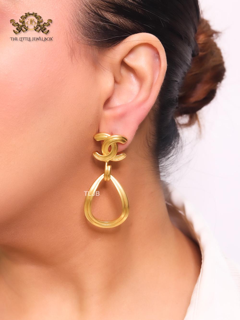 Double C gold danglers