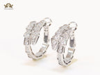 Silver plated serpentine hoops