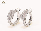 Silver plated serpentine hoops