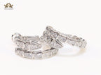 Silver plated serpentine hoops