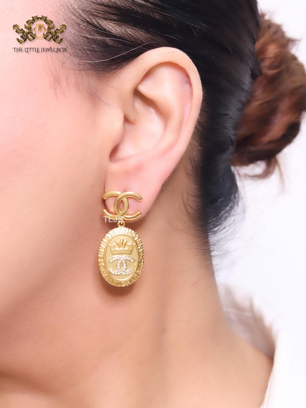 Double C royal gold danglers