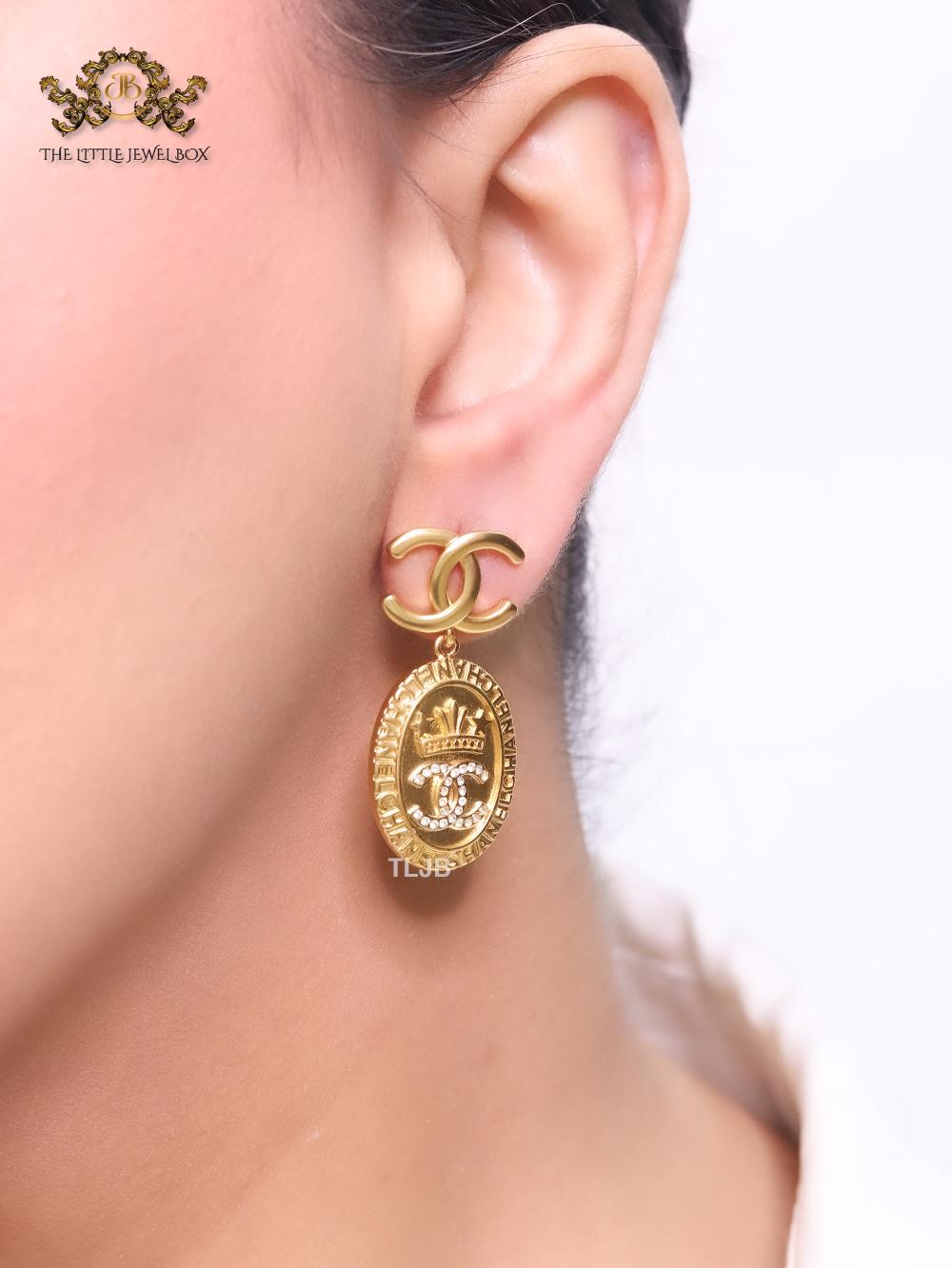 Double C royal gold danglers