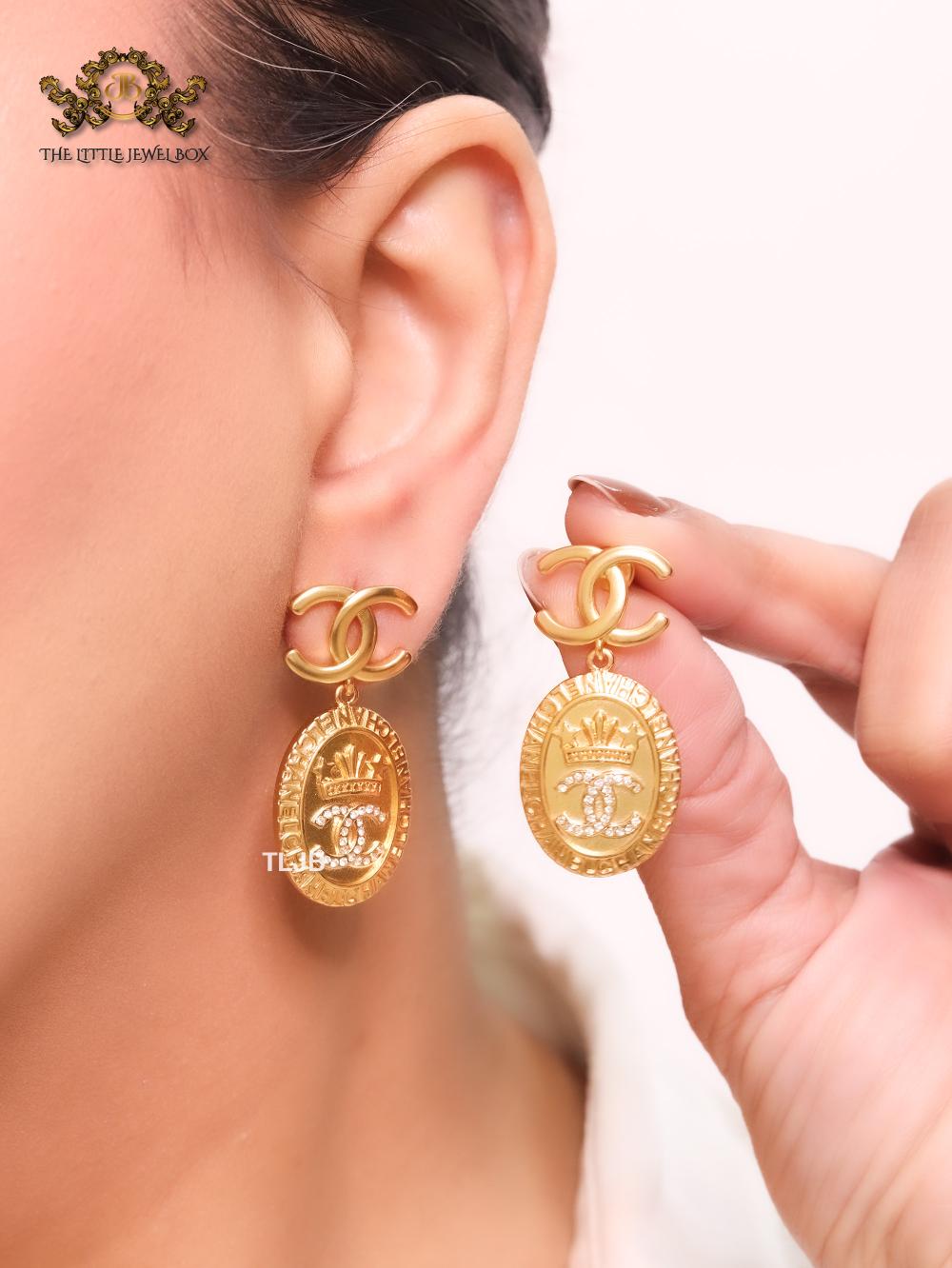 Double C royal gold danglers