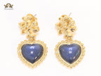 Alphabet T heart earrings