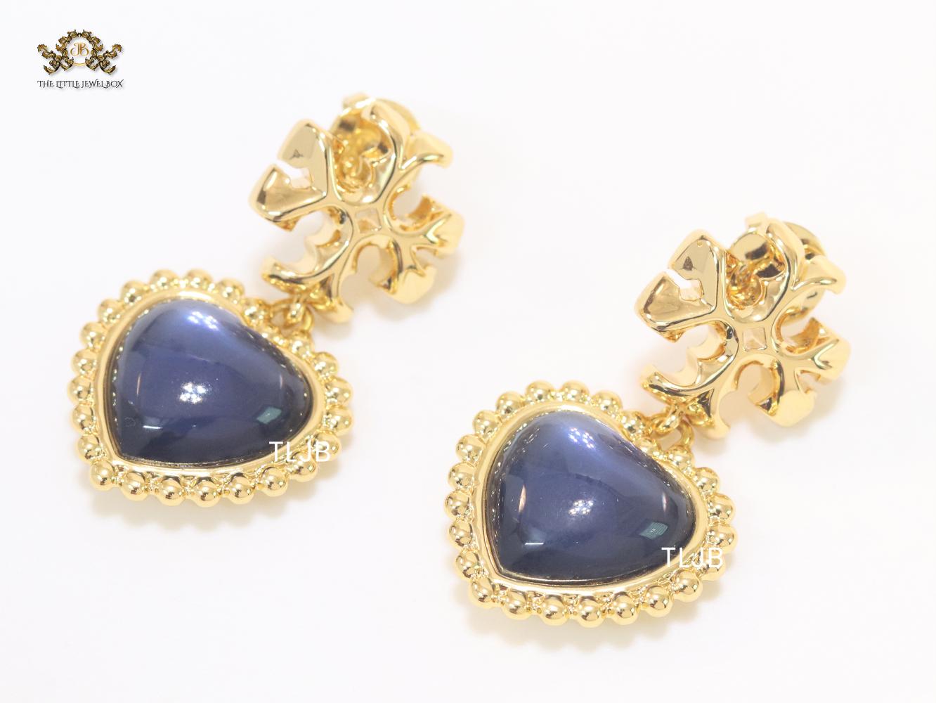 Alphabet T heart earrings