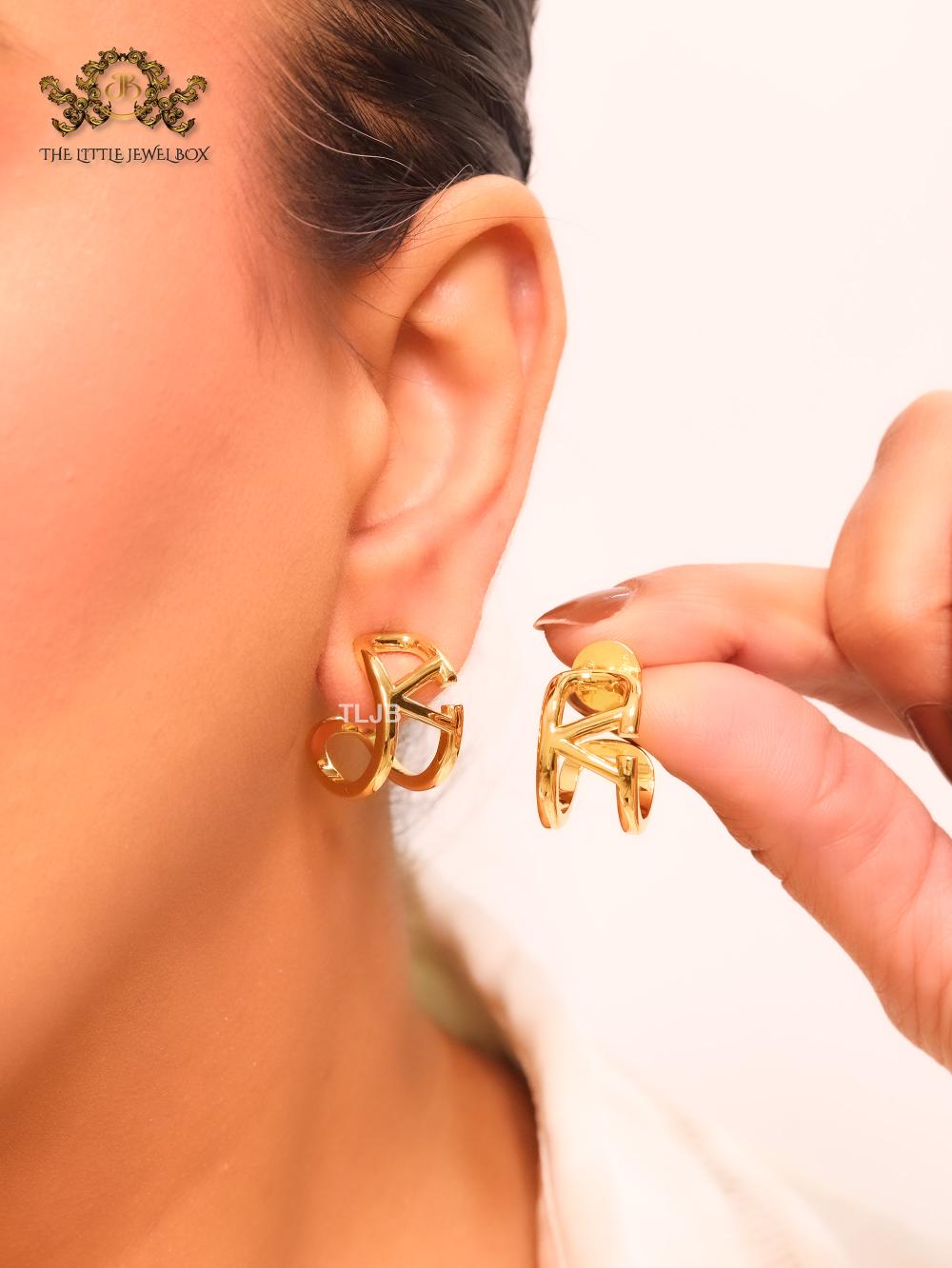 Alphabet V shaped hoops