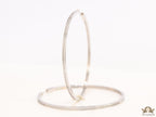 Platinum cz 69mm hoop earrings