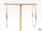 Platinum cz 69mm hoop earrings