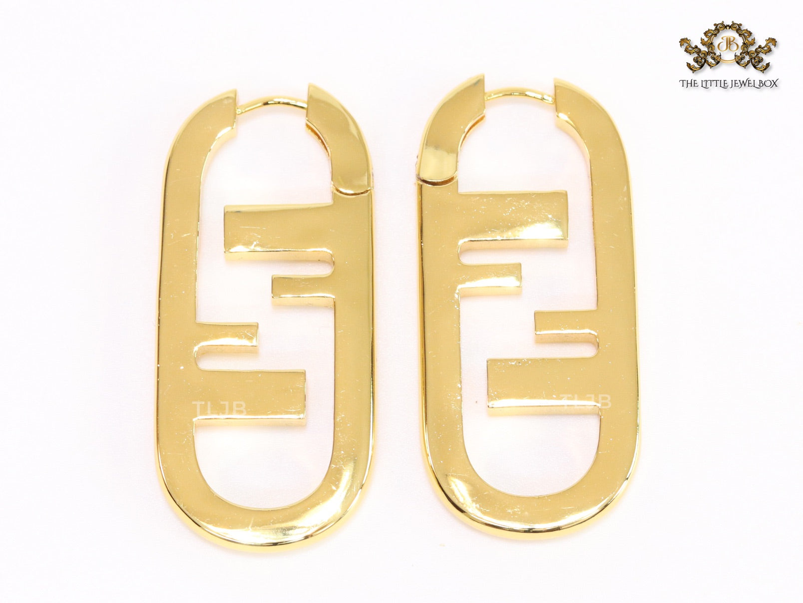 Double F gold Hoops
