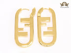 Double F gold Hoops