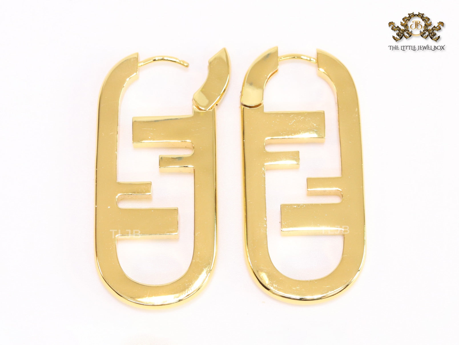 Double F gold Hoops