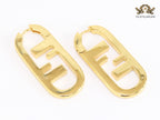 Double F gold Hoops
