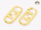Double F gold Hoops