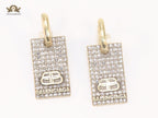 Alphabet BLCG rectangle earrings
