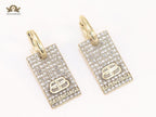 Alphabet BLCG rectangle earrings