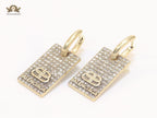 Alphabet BLCG rectangle earrings