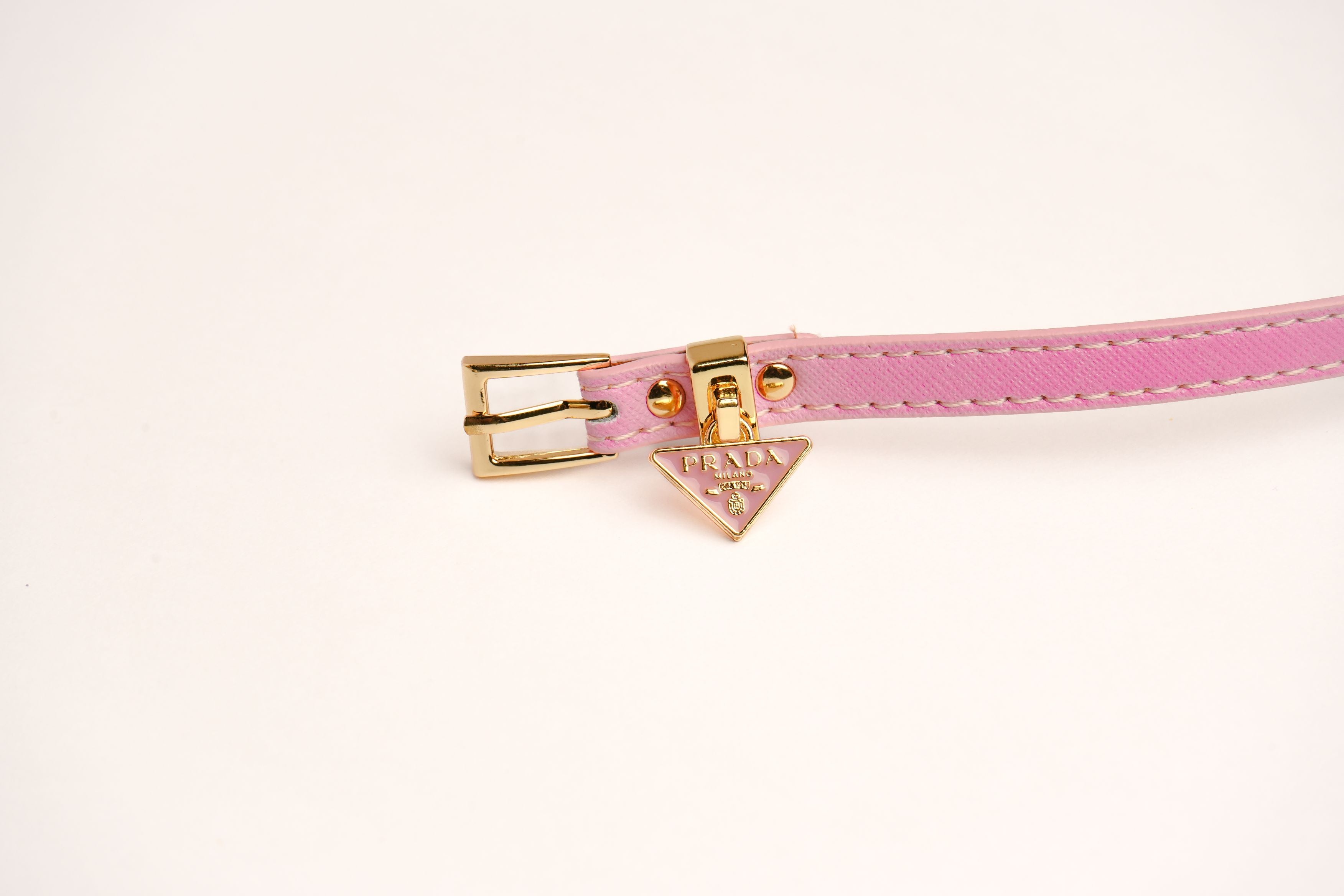 Alphabet P Pink Leather Belted Strap Bracelet | Designer Fashion Wristband