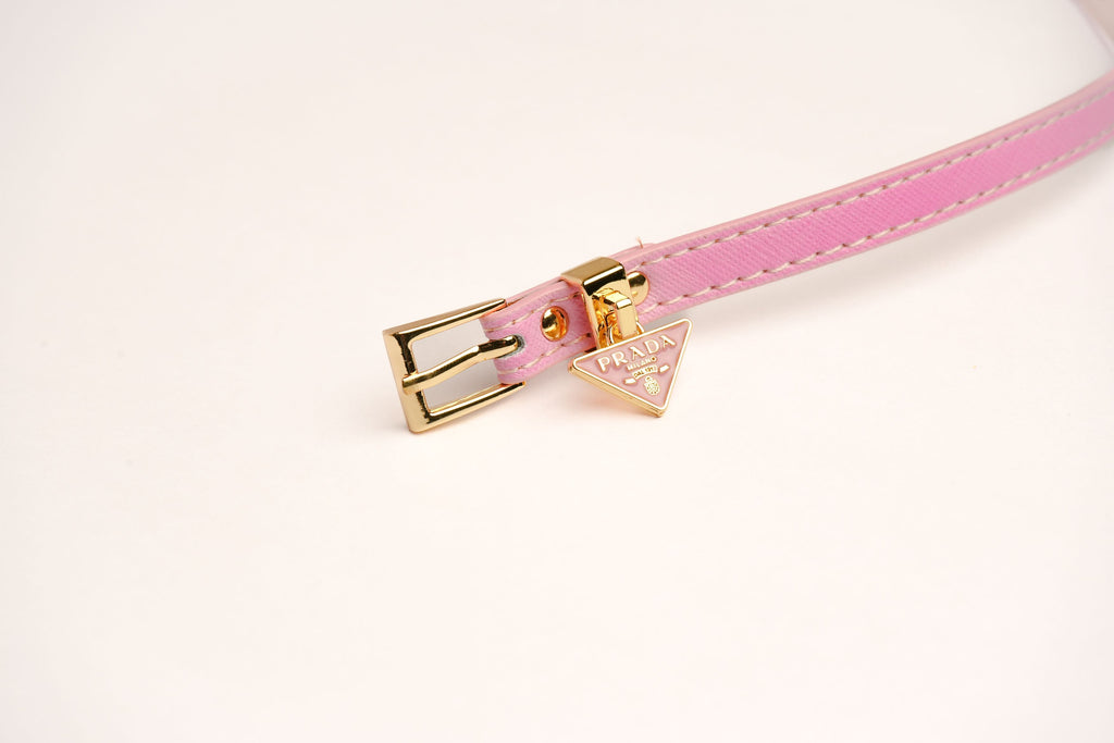 Alphabet P Pink Leather Belted Strap Bracelet | Designer Fashion Wristband
