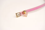 Alphabet P Pink Leather Belted Strap Bracelet | Designer Fashion Wristband