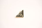 Alphabet P Black Enamel Gold Plated Brooch | Luxury Fashion Letter Pin